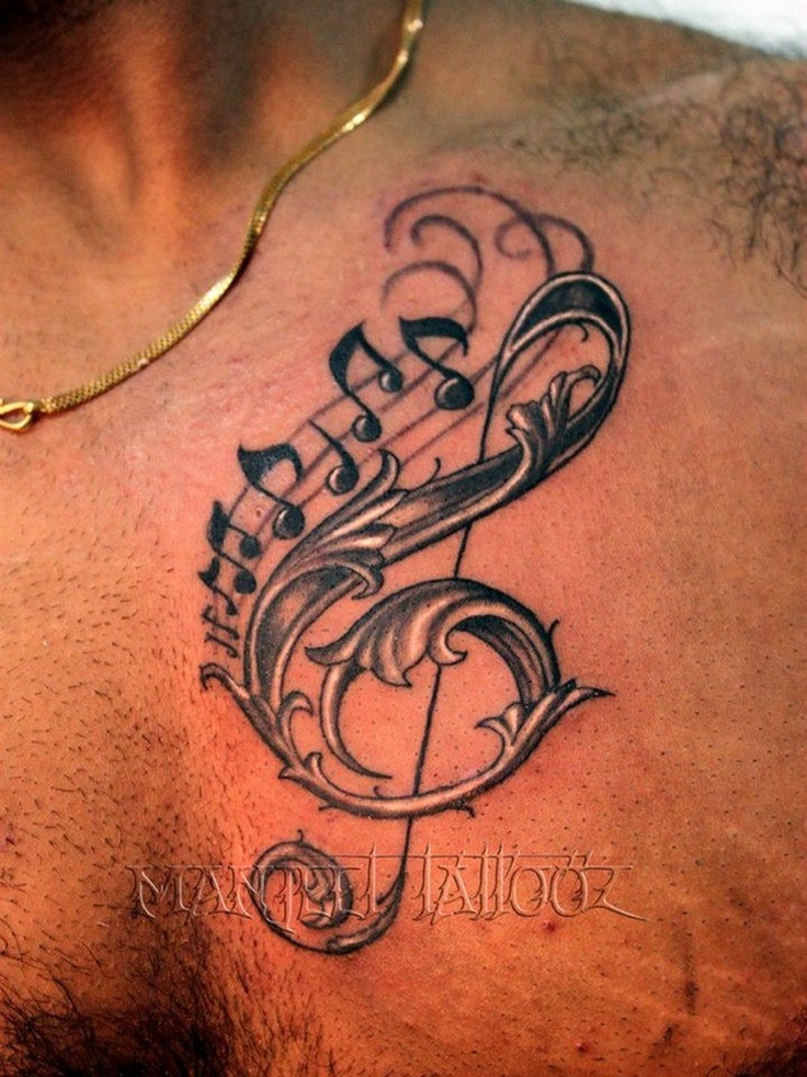 Music note tattoo Indeep Bakshi - Manjeet Tattooz